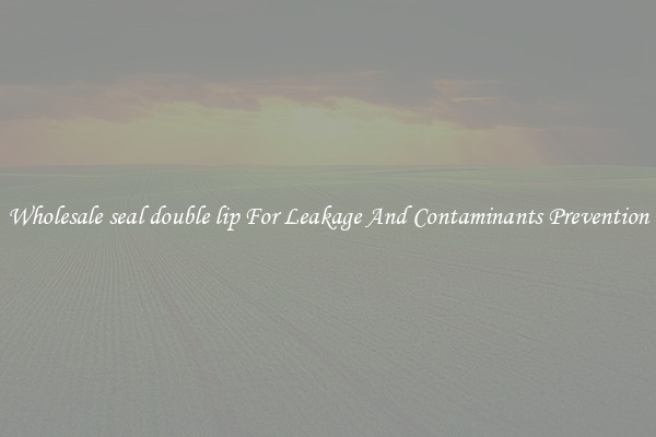 Wholesale seal double lip For Leakage And Contaminants Prevention