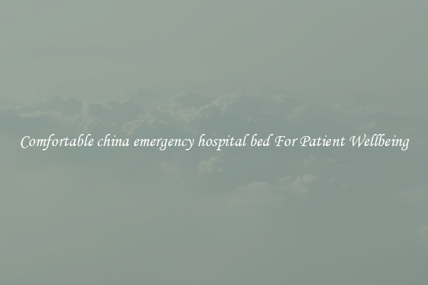 Comfortable china emergency hospital bed For Patient Wellbeing