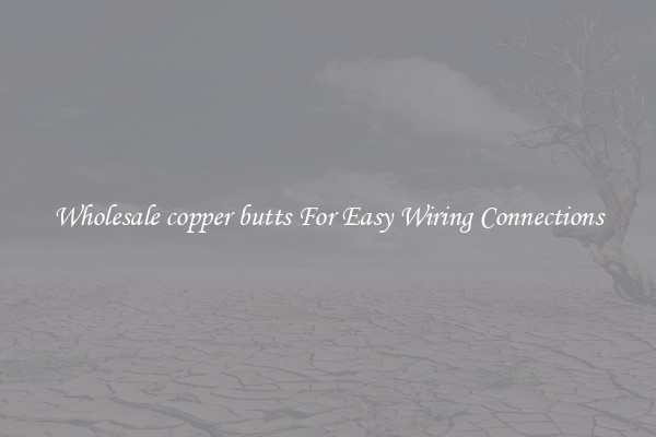 Wholesale copper butts For Easy Wiring Connections