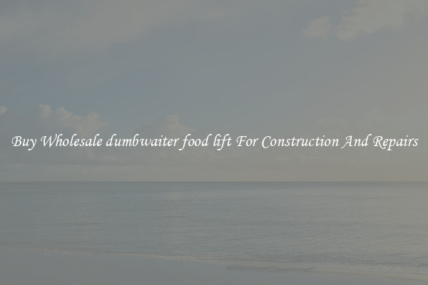 Buy Wholesale dumbwaiter food lift For Construction And Repairs