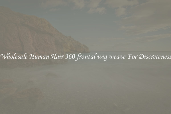 Wholesale Human Hair 360 frontal wig weave For Discreteness