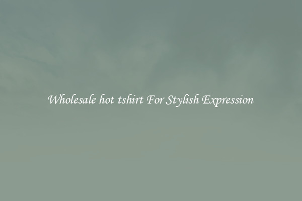 Wholesale hot tshirt For Stylish Expression 