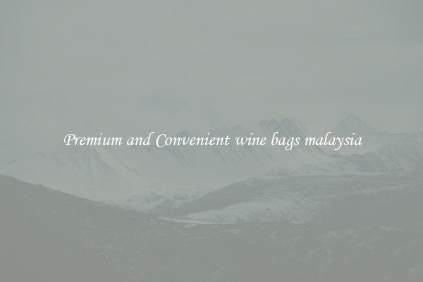 Premium and Convenient wine bags malaysia