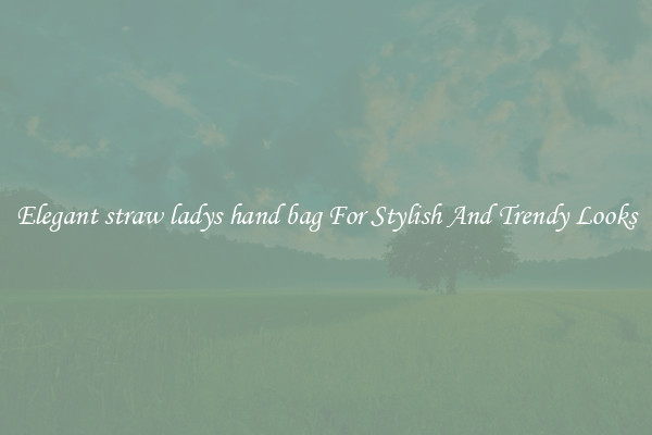 Elegant straw ladys hand bag For Stylish And Trendy Looks